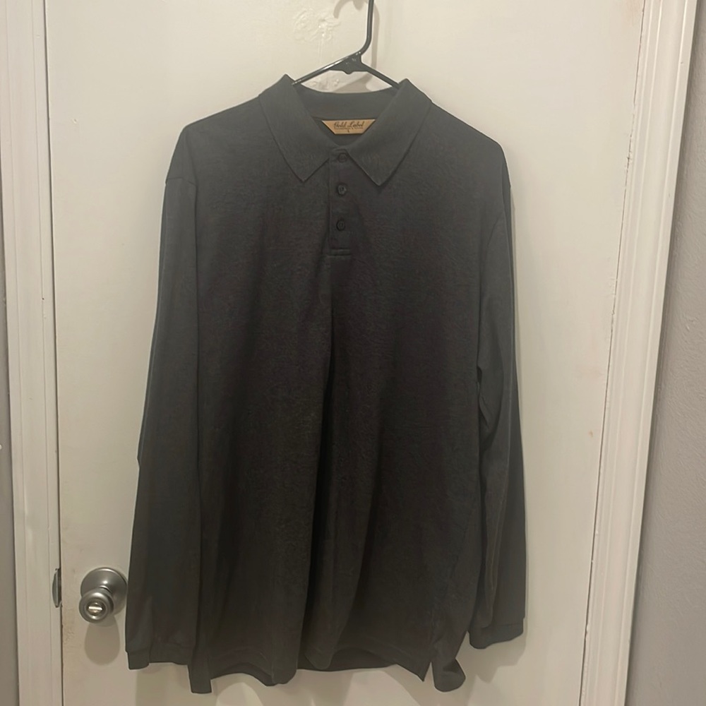 Roundtree and Yorke Gold Label Long-sleeve Polo - L